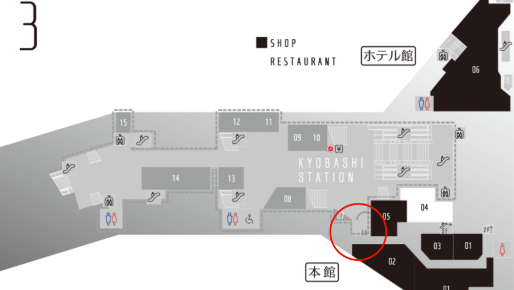 kiki京橋　３階フロアマップ