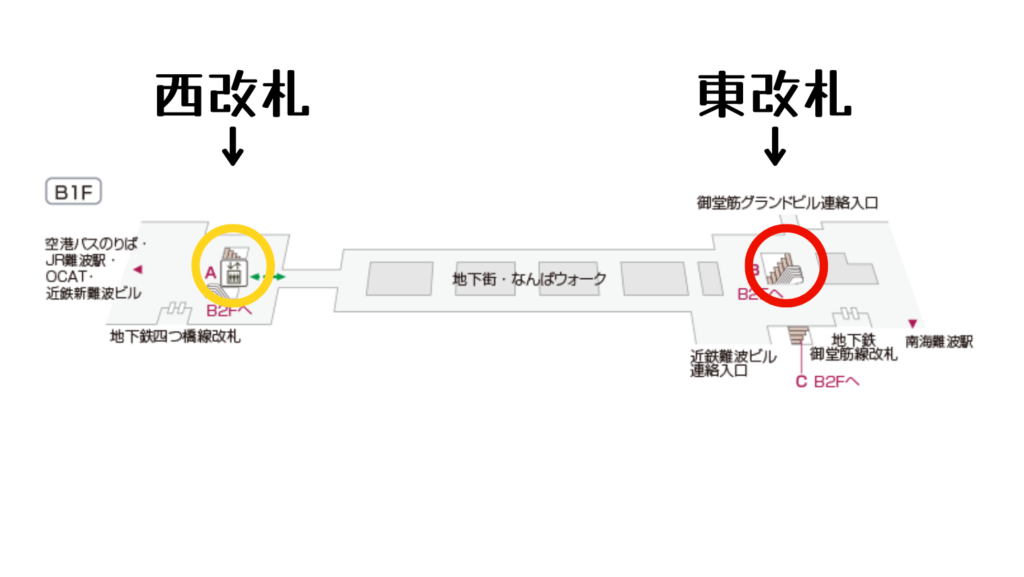 近鉄・阪神線通路地図
