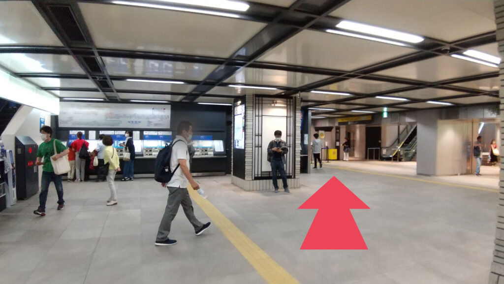 阪神電車東改札の券売機