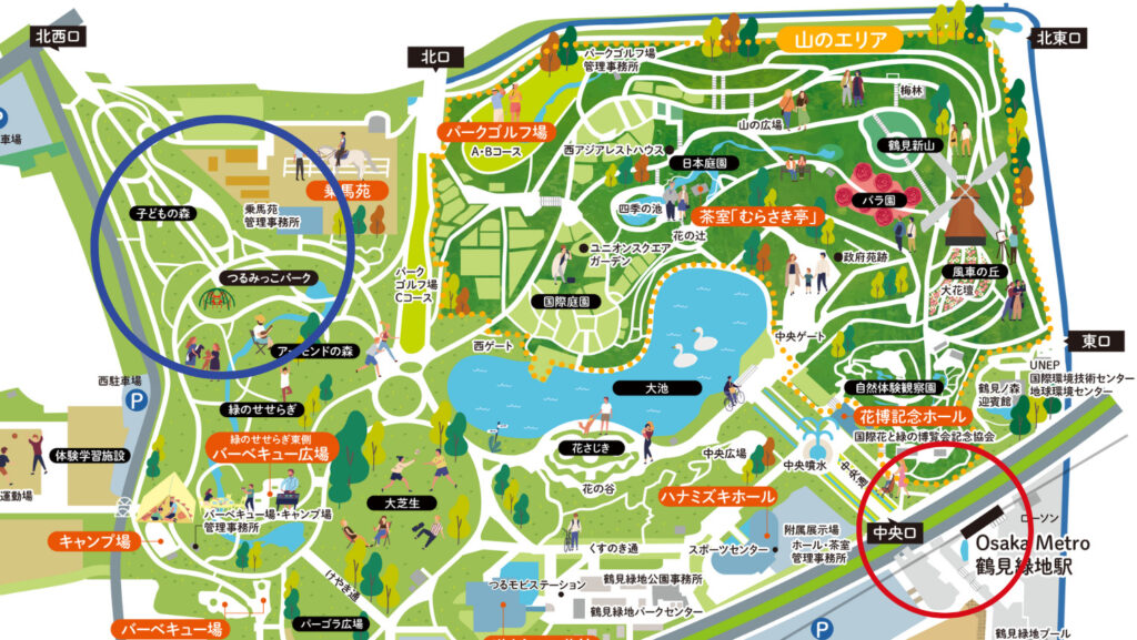 鶴見緑地公園MAP