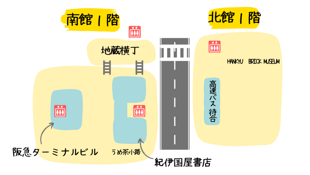 阪急３番街１階地図