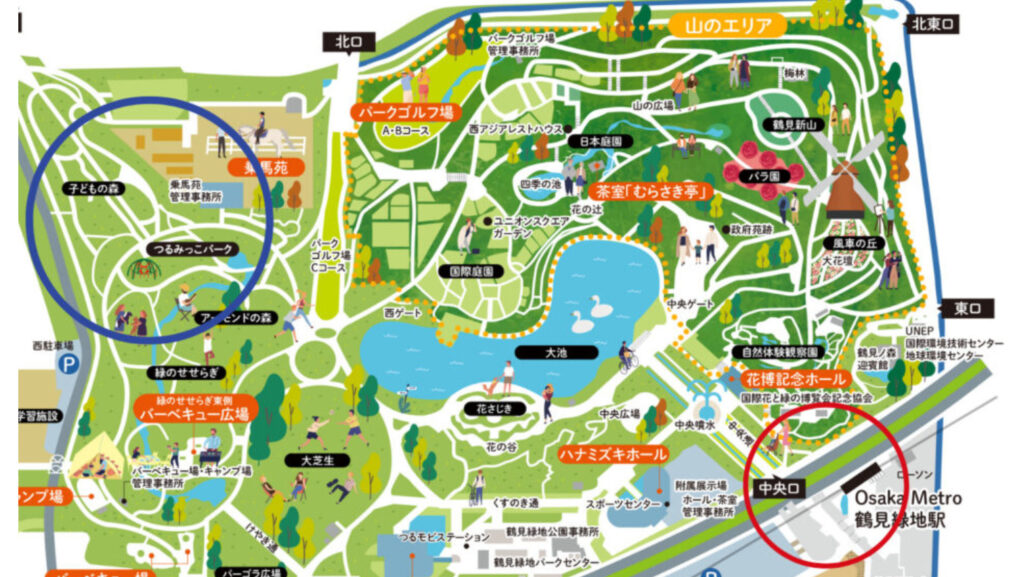 鶴見領地公園内地図